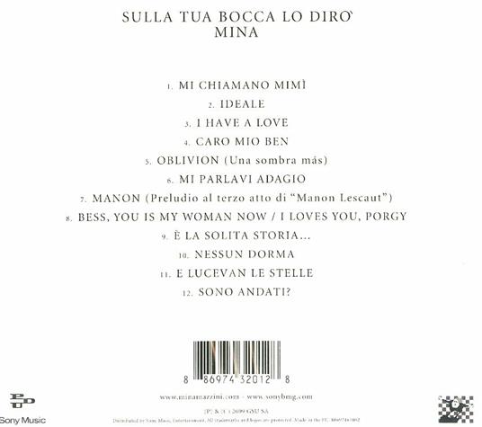 Sulla tua bocca lo dirò - CD Audio di Mina - 2