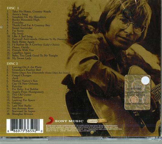 Sunshine on My Shoulders. The Best of John Denver - CD Audio di John Denver - 2