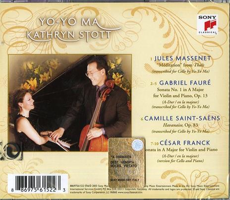 Paris. La belle epoque (Remastered) - CD Audio di Yo-Yo Ma,Kathryn Stott - 2
