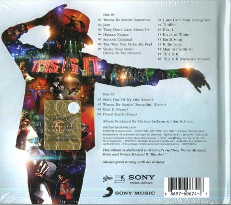 This Is it (Colonna sonora) (Ecolbook Casebound) - CD Audio di Michael Jackson - 2