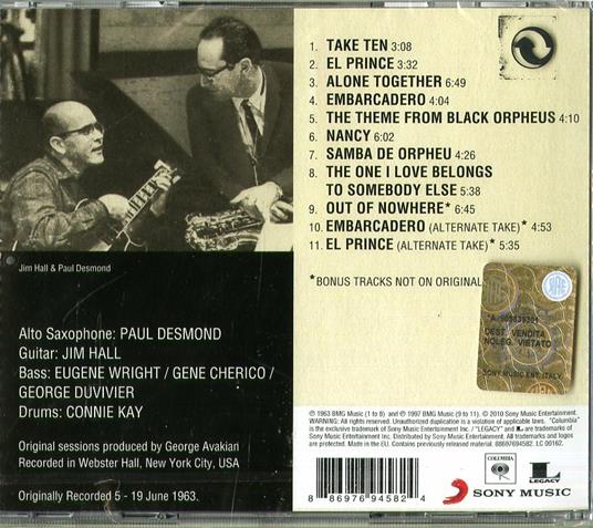 Take Ten - CD Audio di Paul Desmond - 2