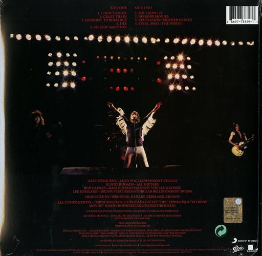 Blizzard of Ozz (180 gr.) - Vinile LP di Ozzy Osbourne - 2