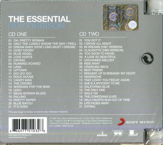 The Essential Roy Orbison - CD Audio di Roy Orbison - 2