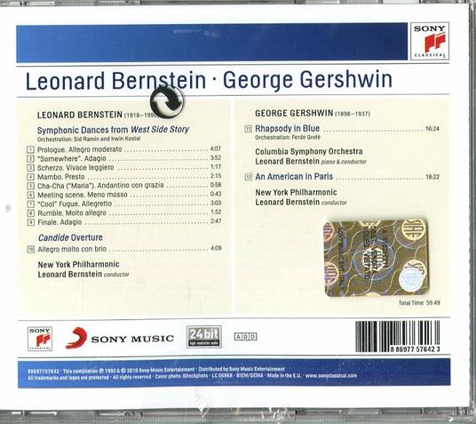 Musica orchestrale - CD Audio di Leonard Bernstein,George Gershwin,New York Philharmonic Orchestra,Columbia Symphony Orchestra - 2