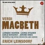 Macbeth - CD Audio di Giuseppe Verdi,Carlo Bergonzi,Leonie Rysanek,Leonard Warren,Erich Leinsdorf,Metropolitan Orchestra