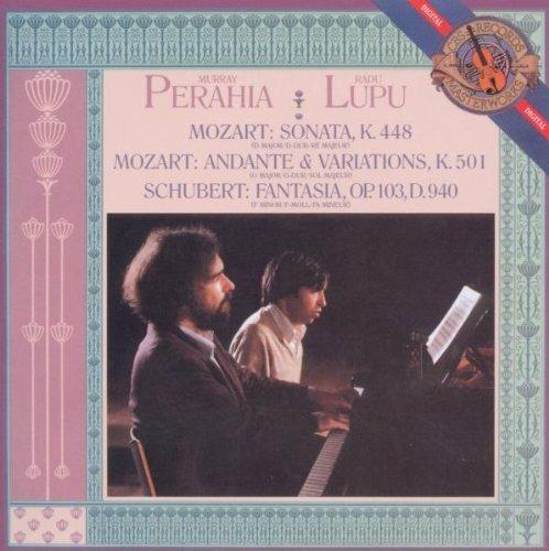 Sonata per 2 pianoforti K448 / Fantasia per pianoforte a 4 mani D940 - CD Audio di Wolfgang Amadeus Mozart,Franz Schubert,Murray Perahia,Radu Lupu