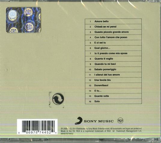 Le canzoni d'amore - CD Audio di Claudio Baglioni - 2