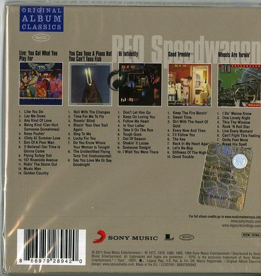 Original Album Classics - CD Audio di REO Speedwagon - 2