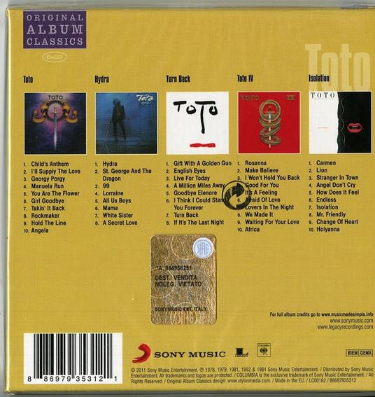 Original Album Classics - CD Audio di Toto - 2