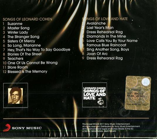 Songs of Leonard Cohen - Songs of Love and Hate - CD Audio di Leonard Cohen - 2