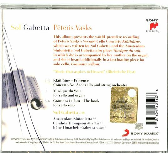Presence - CD Audio di Peteris Vasks,Sol Gabetta,Amsterdam Sinfonietta - 2
