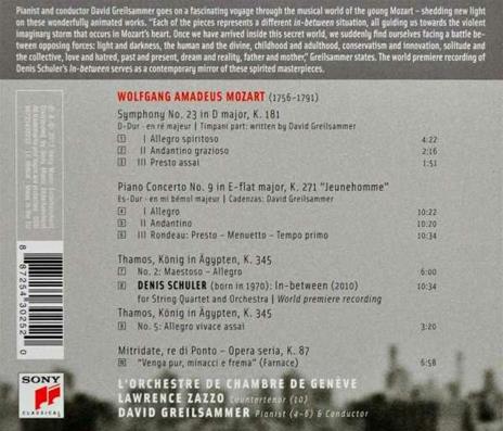 Mozart In-Between - CD Audio di Wolfgang Amadeus Mozart,David Greilsammer - 2