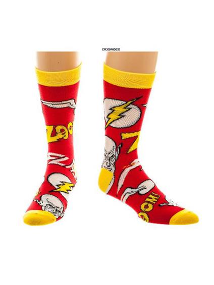 Calzini The Flash. Zoom Knitted Socks