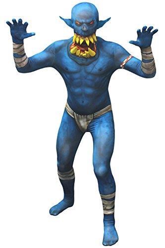 Costume Morphsuits. Monster Orc Blu Jaw Dropper L - 3