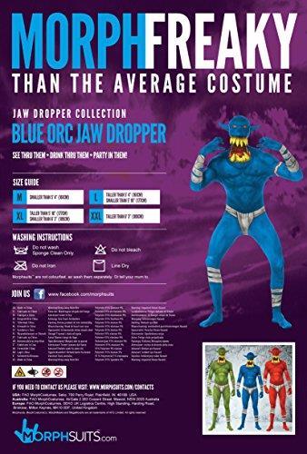 Costume Morphsuits. Monster Orc Blu Jaw Dropper L - 5