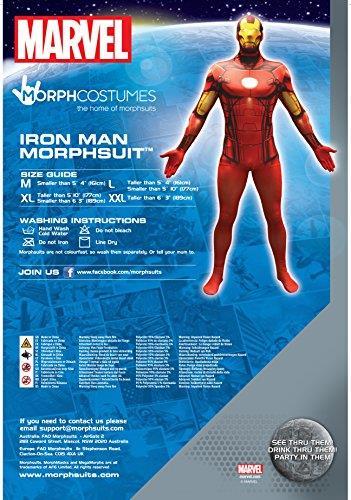 Costume Morphsuits. Marvel Iron Man Value Basic Xl - 3
