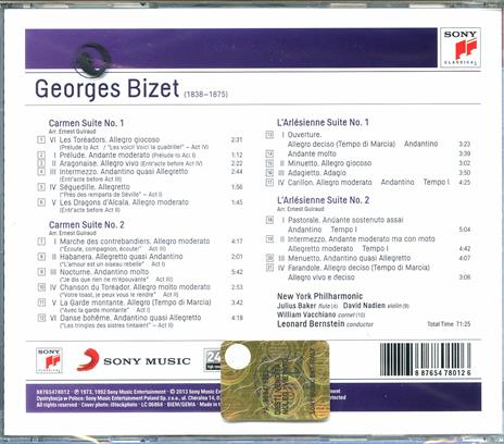 Carmen Suite - L'Arlesienne Suite - CD Audio di Leonard Bernstein,Georges Bizet - 2
