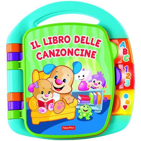 Fisher Price- Libro delle Canzoncine Ridi e Impara, Libricino per Imparare Parole, Lettere e Numeri; 6+ Mesi - 2