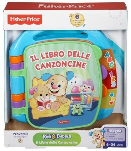 Fisher Price- Libro delle Canzoncine Ridi e Impara, Libricino per Imparare Parole, Lettere e Numeri; 6+ Mesi - 6