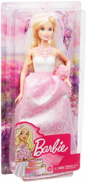 Barbie- Bambola Sposa con abito e accessori tra cui il velo, collier, scarpe e bouquet da tenere in mano - 7