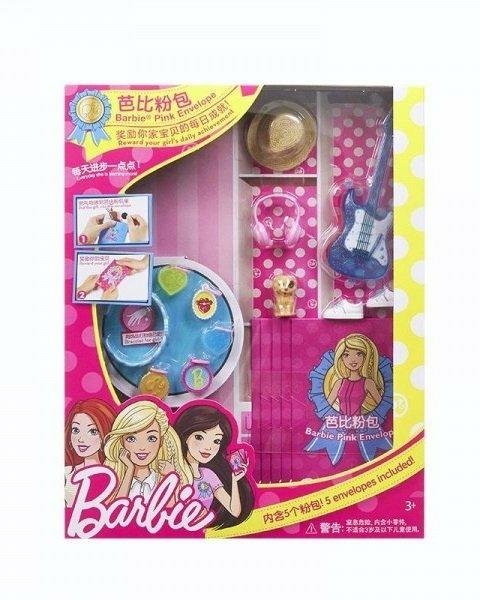 Barbie Pink Envelope Set Accessori Chitarra Cuffie Cappello