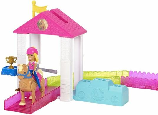 Barbie Race Parti e Vai: Corsa Bambola e Pony Inclusi e Pezzi componibili Multicolore FHV66 - 5