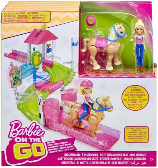 Barbie Race Parti e Vai: Corsa Bambola e Pony Inclusi e Pezzi componibili Multicolore FHV66 - 9