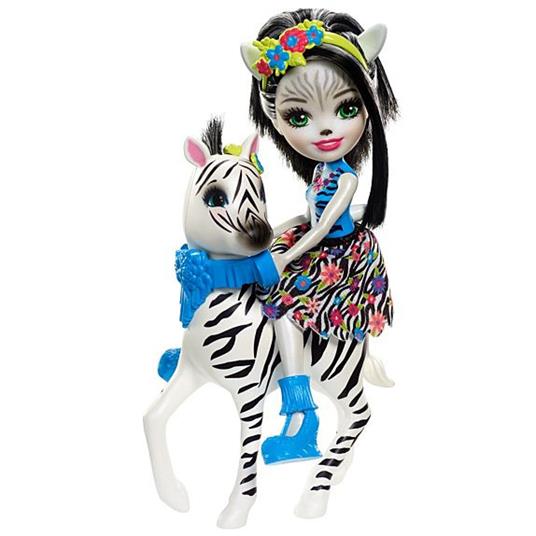 Mattel FKY75. Enchantimals. Bambola + Amico Cucciolo Large. Zelena La Zebra - 3