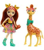 Mattel FKY74. Enchantimals. Bambola + Amico Cucciolo Large. Gillian La Giraffa