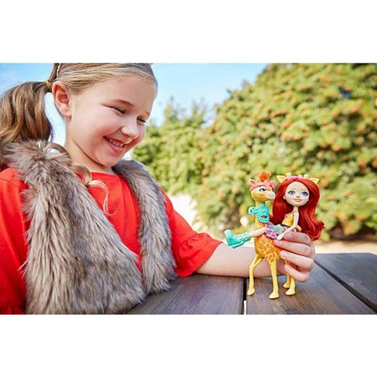 Mattel FKY74. Enchantimals. Bambola + Amico Cucciolo Large. Gillian La Giraffa - 10