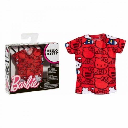 Barbie Top Brandizzati Tg. Unica T-Shirt Hello Kitty Rossa