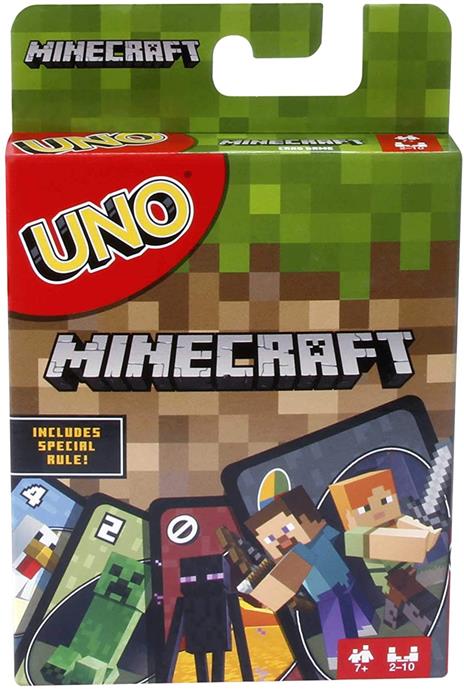 UNO - Gioco di Carte a tema Minecraft, per tutta la famiglia