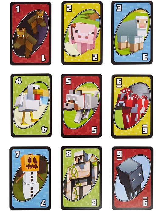UNO - Gioco di Carte a tema Minecraft, per tutta la famiglia  - 5