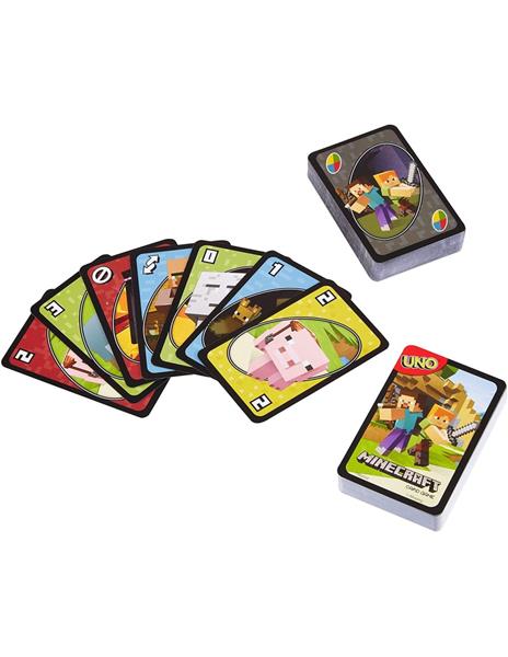 UNO - Gioco di Carte a tema Minecraft, per tutta la famiglia  - 6
