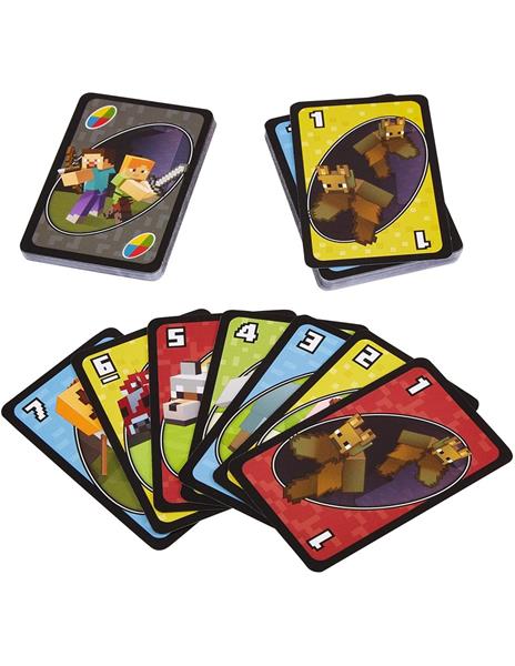 UNO - Gioco di Carte a tema Minecraft, per tutta la famiglia  - 7