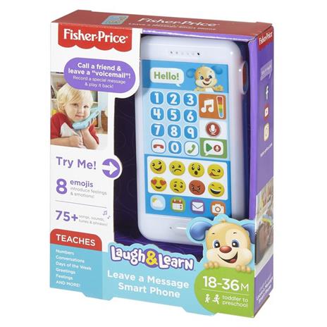 Fisher Price- Smartphone Lascia Un Messaggio, Giocattolo Elettronico Ridi Impara 18-36 Mesi - 2