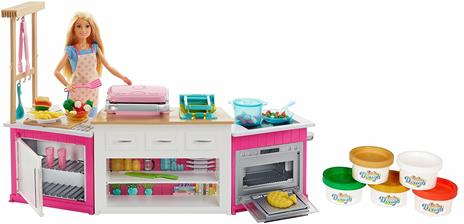 Barbie. Cucina con Bambola. Plastilina in 5 Colorazioni e Oltre 20 Accessori - 16