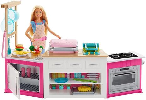 Barbie. Cucina con Bambola. Plastilina in 5 Colorazioni e Oltre 20 Accessori - 8
