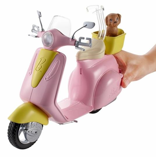 Barbie, Playset con Bambola in Motorino e Cagnolino - 5