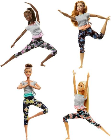 Barbie - Bambola Snodata con 22 Punti di Snodo e Accessori da Yoga,  Assortimento Casuale, 3+ Anni - Barbie - Bambole Fashion - Giocattoli
