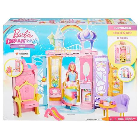 Barbie Dreamtopia Portable Castle Dollhouse Set di mobili - 6