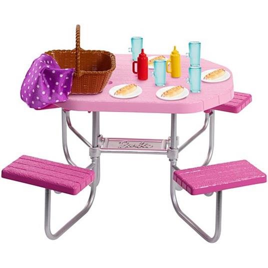 Barbie Accessori Esterni. Picnic Table (FXG40) - 4