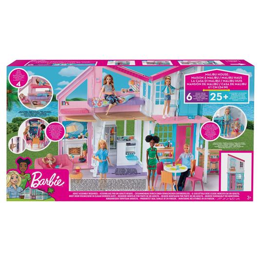 Barbie Casa di Malibu, Casa per Bambole con Accessori - Barbie - Barbie  Estate - Bambole Fashion - Giocattoli