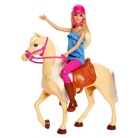 Barbie, Playset con Bambola e Cavallo, Giocattolo per Bambini 3+ Anni. Mattel (FXH13) - 2