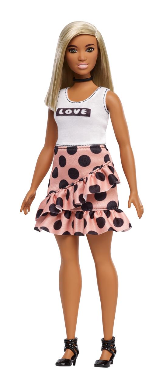 Barbie. Bambola Fashionistas con Gonna a Pois