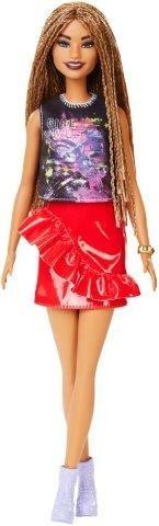 Barbie Fashionistas, Bambola Afroamericana con Top e Gonna, Giocattolo per Bambini 3+ Anni. Mattel (FXL56)
