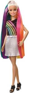 Giocattolo Barbie Capelli Arcobaleno Bambola con Accessori inclusi, Giocattolo per Bambini 3+ Anni. Mattel (FXN96) Barbie