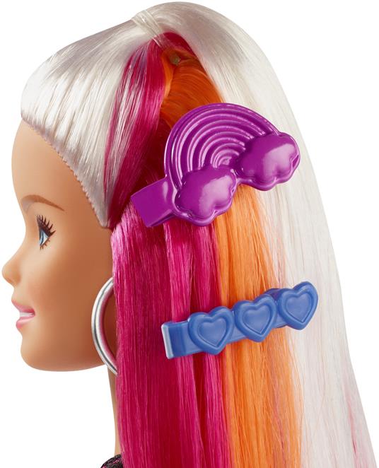 Barbie Capelli Arcobaleno Bambola con Accessori inclusi, Giocattolo per Bambini 3+ Anni. Mattel (FXN96) - 5