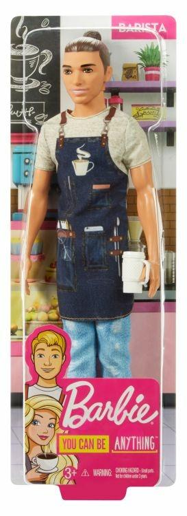 Barbie Ken Barista Bambola con Accessori, Giocattolo per Bambini 3+ Anni, Multicolore, FXP03