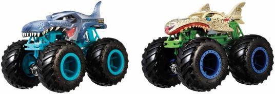 Monster Trucks Hot Wheels 2019 Demolition Doubles Police VS Hooligan Giant Wheels 1:64 - 4
